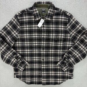 Todd Snyder Shirt Jacket Mens Large L Black Plaid Wool Utility Overshirt Flannel